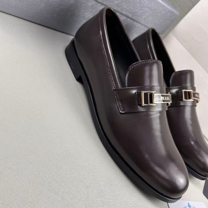 Prada Leather Loafer Brown For Men