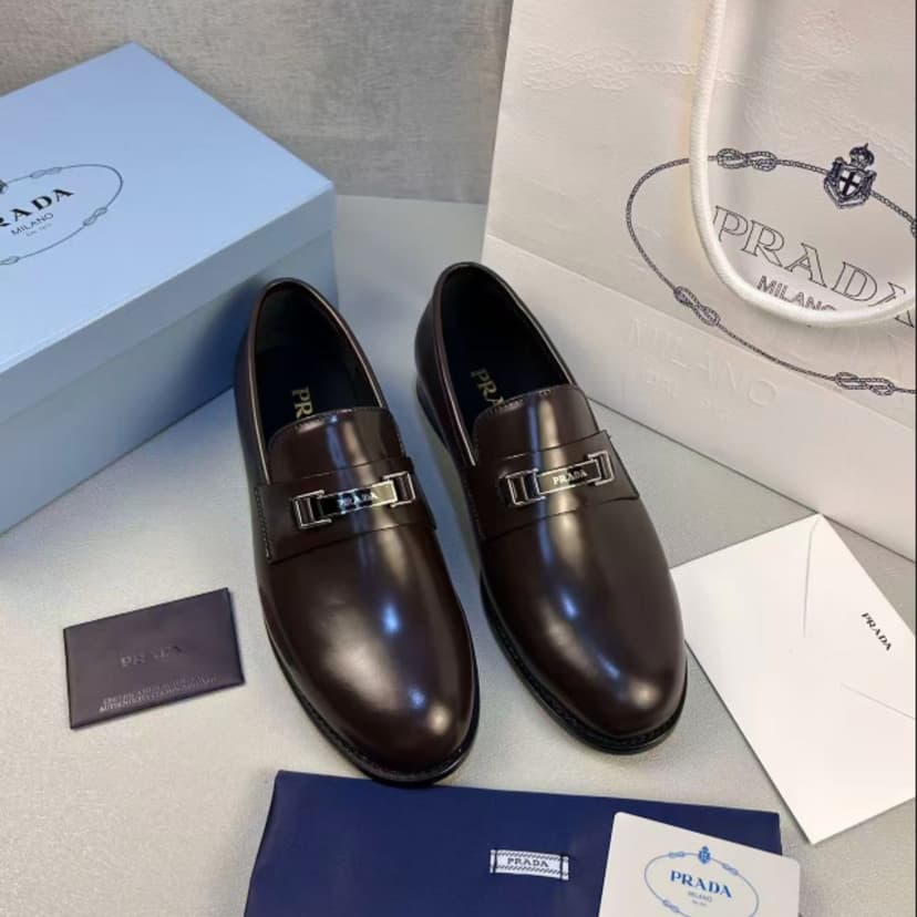 Prada Leather Loafer Brown For Men
