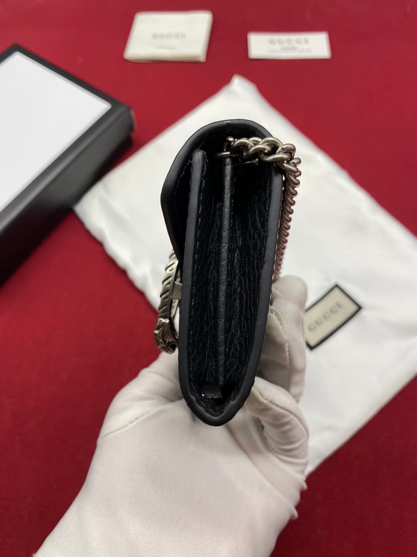 Gucci Dionysus Black Chain Super Mini Bags For Women 11cm/4.3 GC