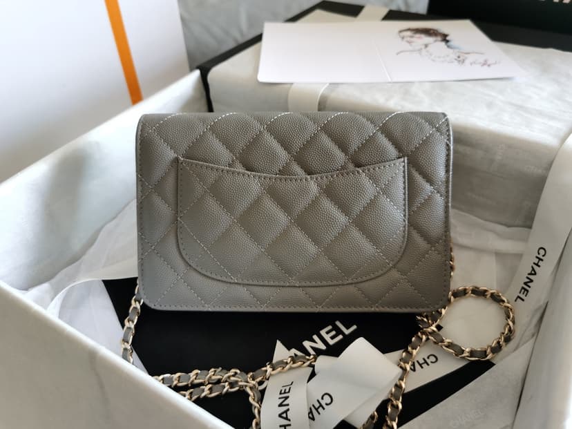 Chanel Mini Flap Bag Grey