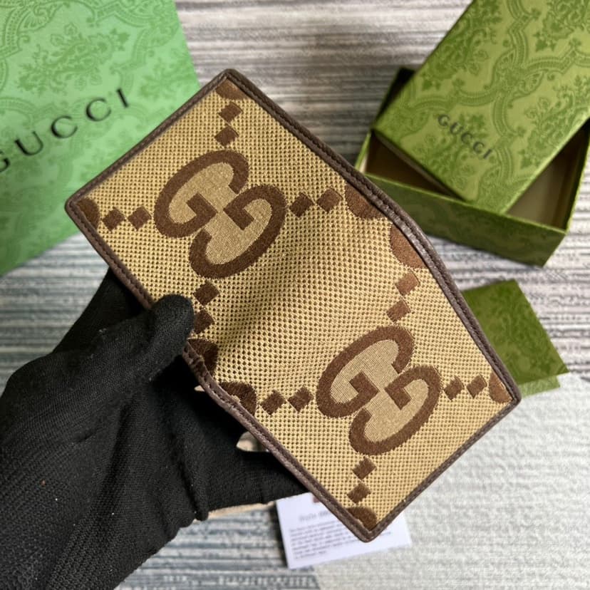 Gucci Jumbo GG Wallet Brown For Men 4.3in/11cm GG 699308 UKMBG 2572