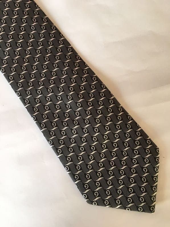Gucci G Silk Jacquard Tie Dark Grey GG Men Tie