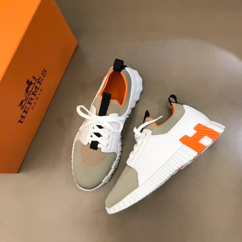 Hermes Depart Sneaker White/Light Grey For Men