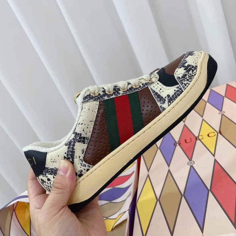 Gucci Women's Screener Sneaker Beige For Women GG