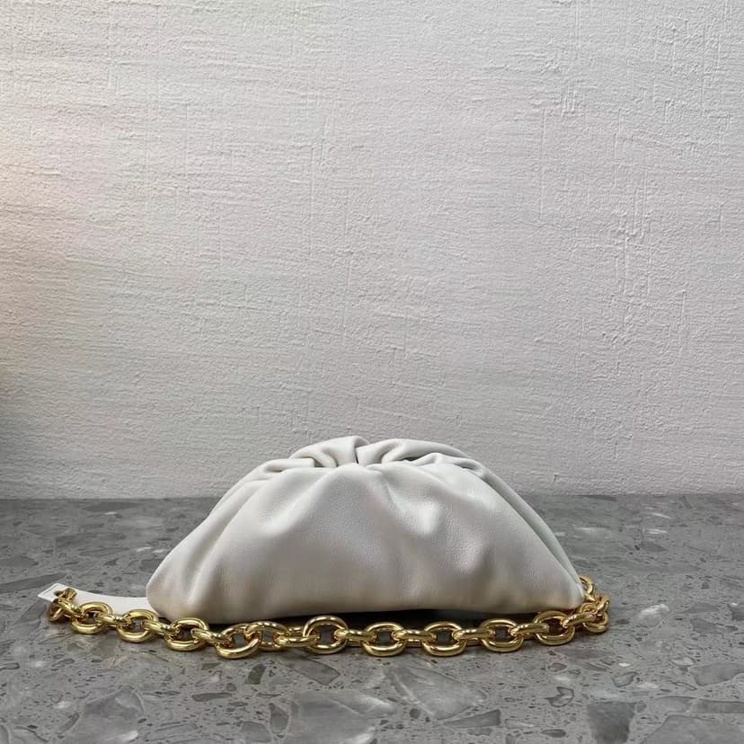 Bottega Veneta Chain Pouch White, For Women, Women’s Bags 12.2in/31cm
