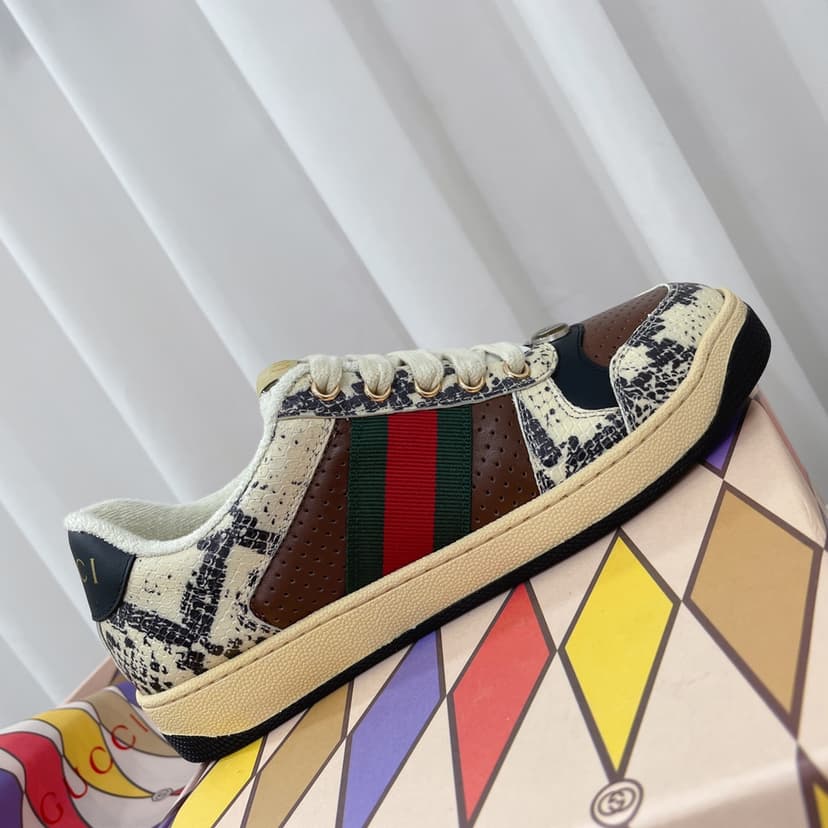 Gucci Women's Screener Sneaker Beige For Women GG