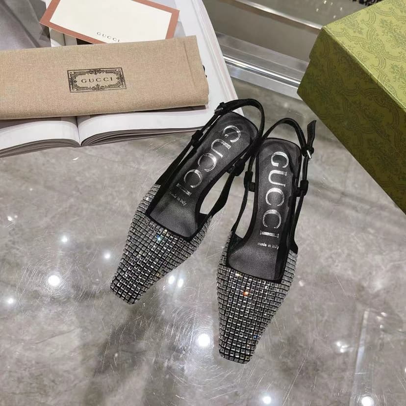 Gucci Women's GG Slingback Pump Black For Women GG