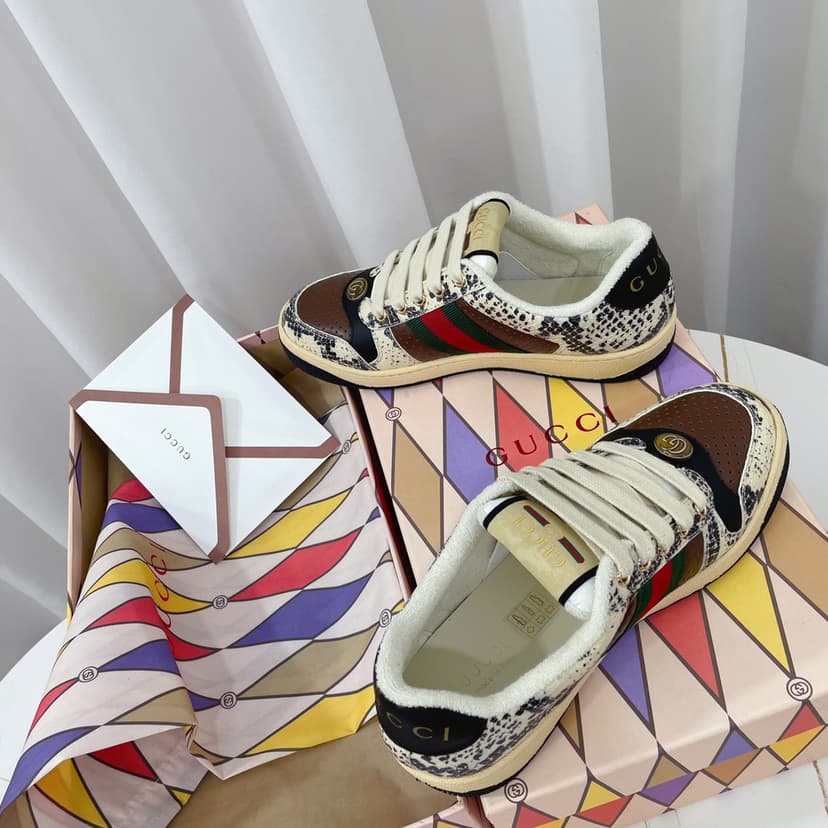 Gucci Women's Screener Sneaker Beige For Women GG