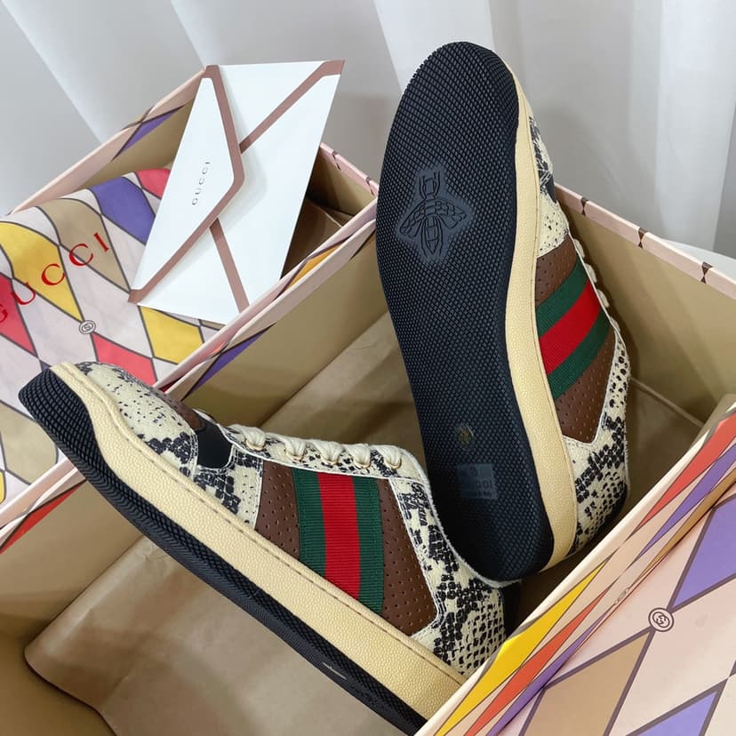 Gucci Women's Screener Sneaker Beige For Women GG