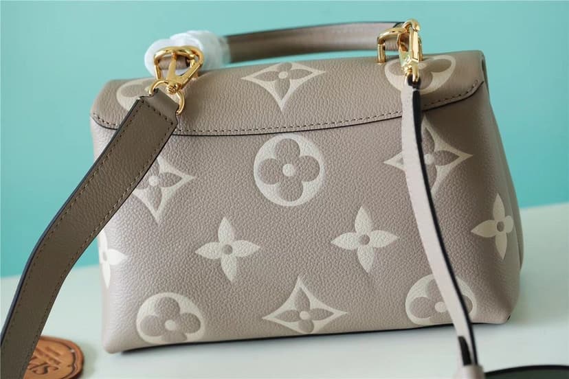 [True-to-ORIGINAL] Louis Vuitton Madeleine BB Monogram Empreinte Dove Gray/ Creme Beige Bags For Women 9.4in/24cm