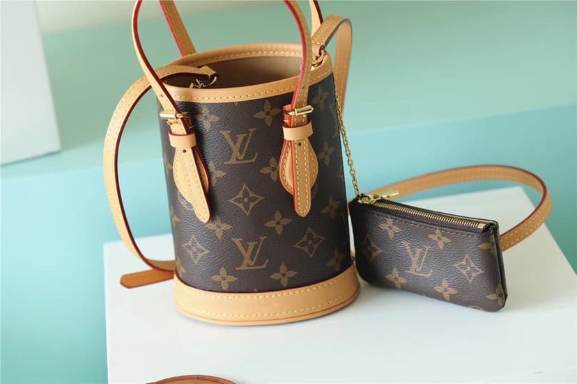 Louis Vuitton Nano Bucket Bag Monogram Canvas Brown