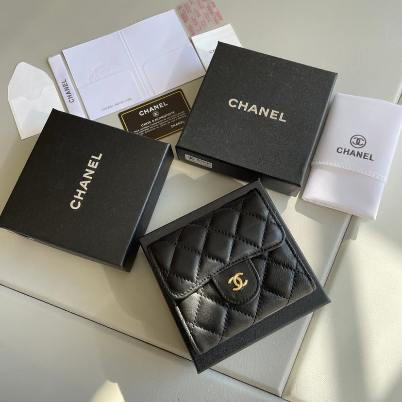 Chanel Small Classic Flap Wallet Black Bag For Women 10.5cm/4.1in AP0231 Y01295 C3906