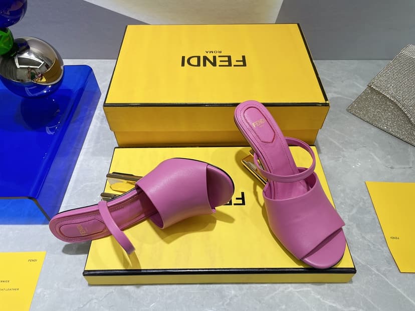 Fendi First Dark Pink High-Heeled Sandals For Women