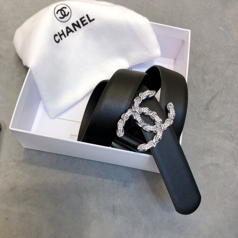 Chanel Belt With Double C Buckle Black Women Belt