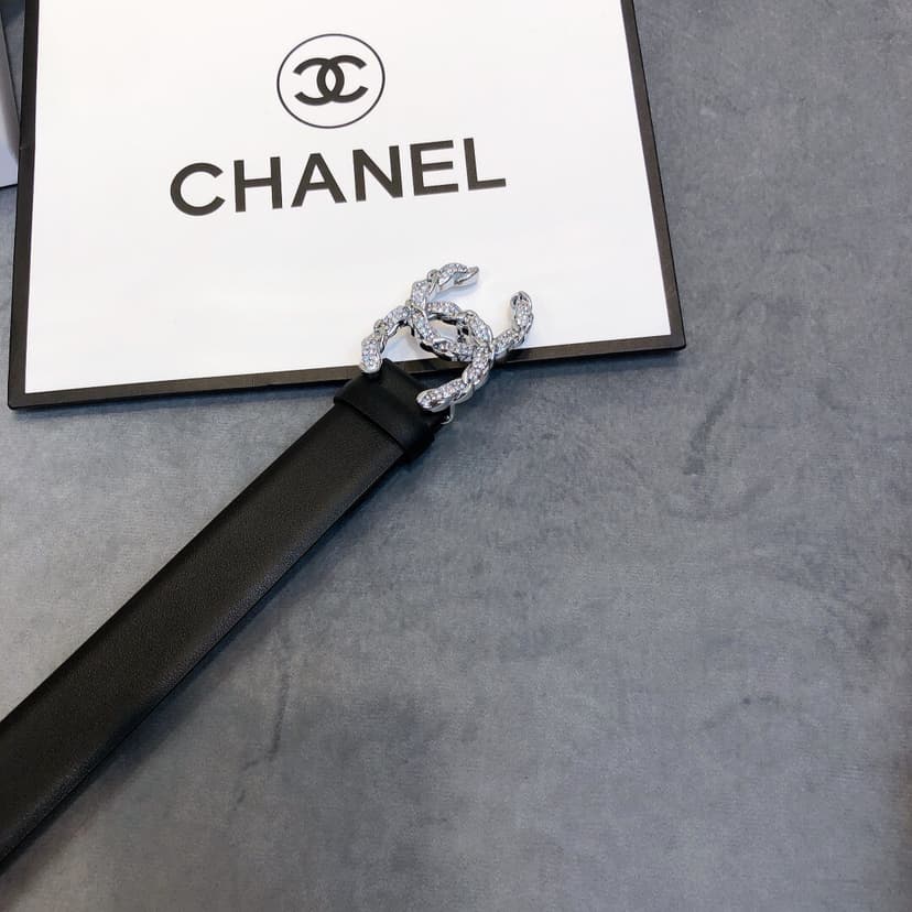 Chanel Belt With Double C Buckle Black Women Belt