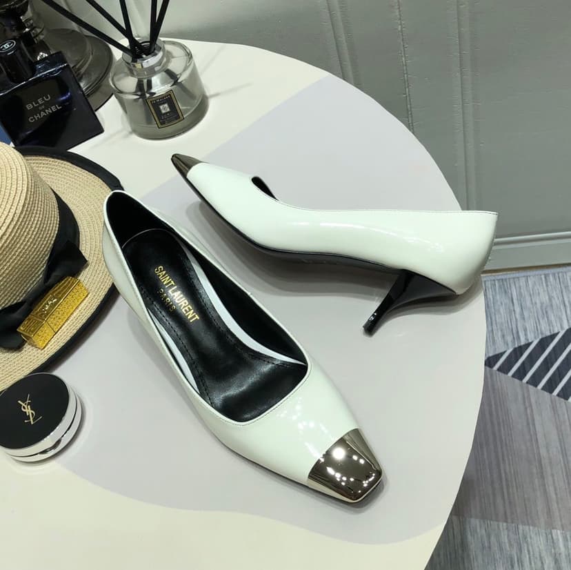 Saint Laurent Women's Blade Slingback Pumps White For Women YSL