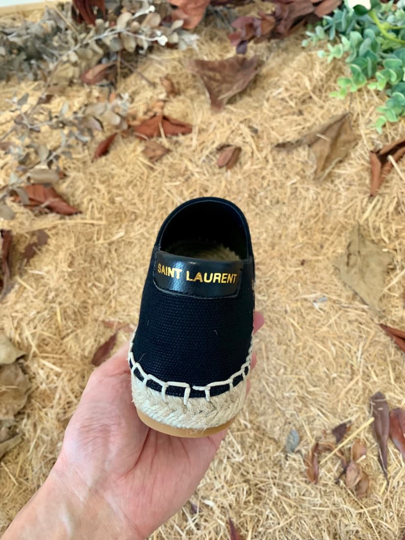 Saint Laurent Women's Saint Laurent Embroidered Espadrilles Black For Women YSL