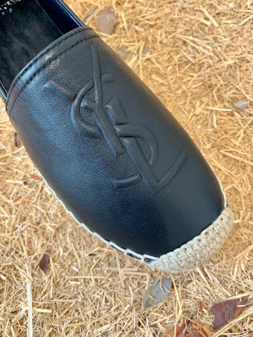 Saint Laurent Women's Ysl Embroidered Espadrilles Black For Women YSL 458573B34001000