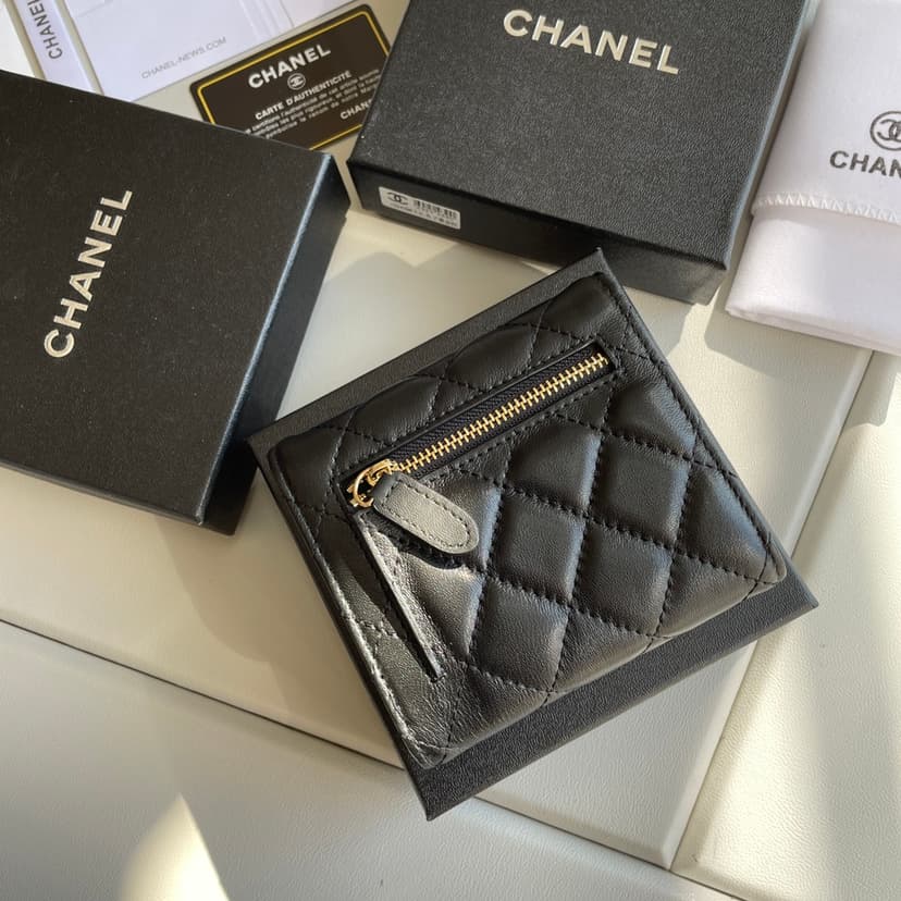 Chanel Small Classic Flap Wallet Black Bag For Women 10.5cm/4.1in AP0231 Y01295 C3906