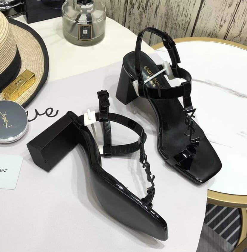 Saint Laurent Women's Cassandra Heeled Sandals Black For Women YSL