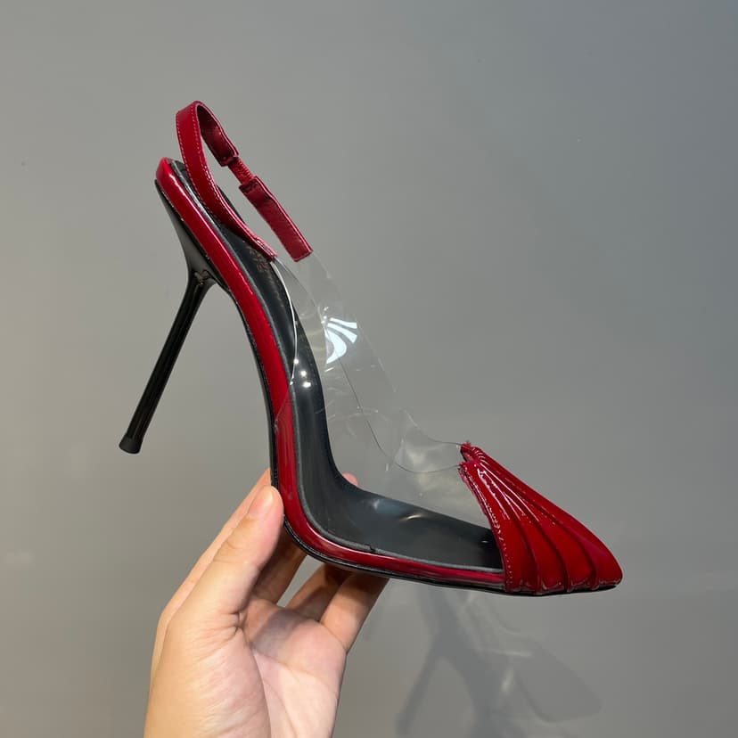 Saint Laurent Women's Chica Slingback Pumps Red For Women YSL