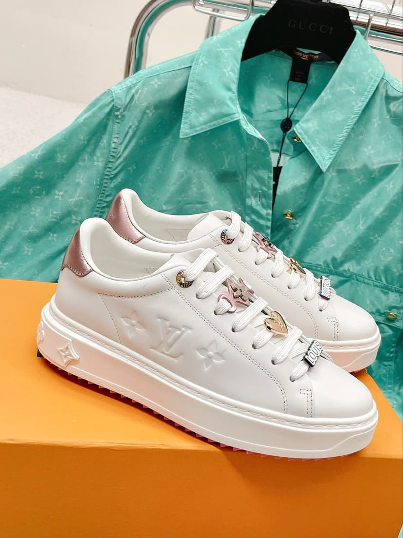Louis Vuitton Women's Time Out Sneaker Pink For Women LV 1AADNC