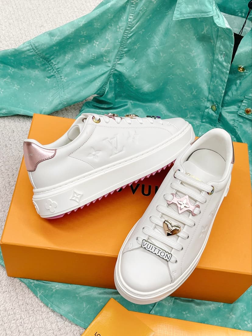 Louis Vuitton Women's Time Out Sneaker Pink For Women LV 1AADNC