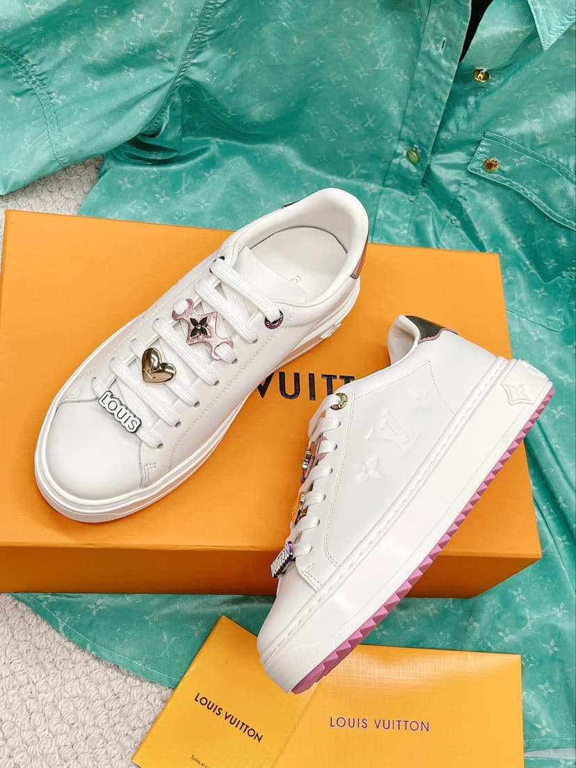 Louis Vuitton Women's Time Out Sneaker Pink For Women LV 1AADNC