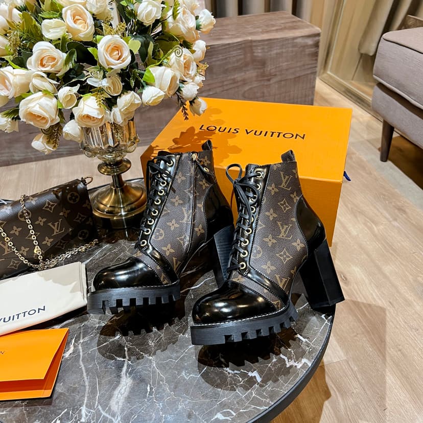 Louis Vuitton Women's Star Trail Ankle Boot Brown For Women LV