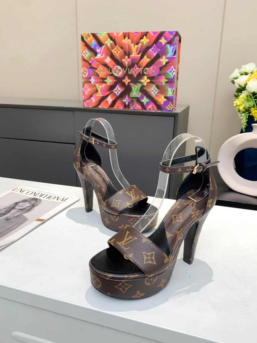 Louis Vuitton Women's Afterglow Platform Sandal Brown For Women LV