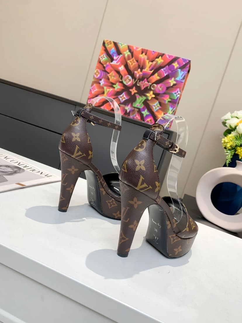 Louis Vuitton Women's Afterglow Platform Sandal Brown For Women LV