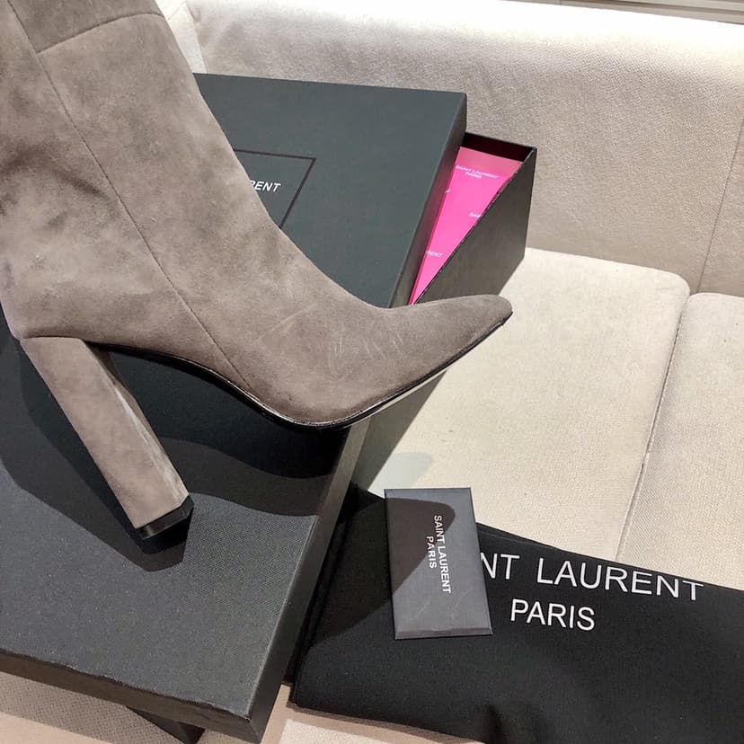 Saint Laurent Women's High Boots Grey For Women YSL