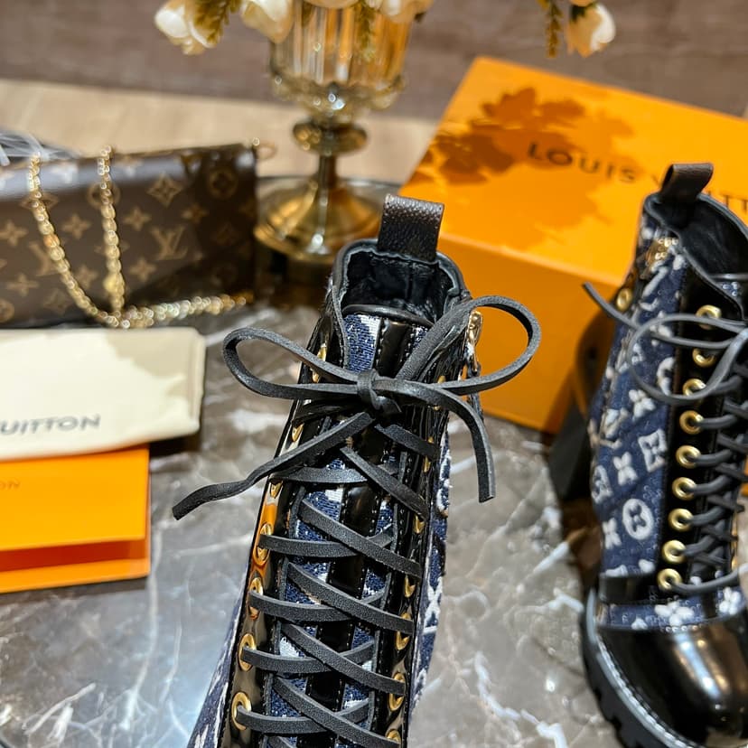 Louis Vuitton Women's Star Trail Ankle Boot Blue For Women LV
