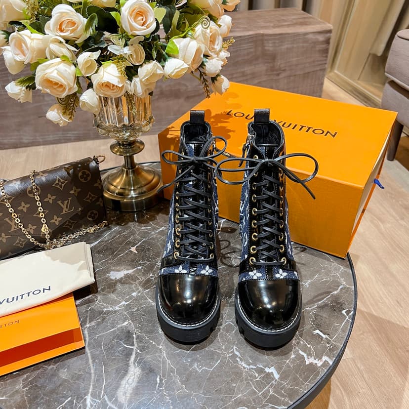 Louis Vuitton Women's Star Trail Ankle Boot Blue For Women LV