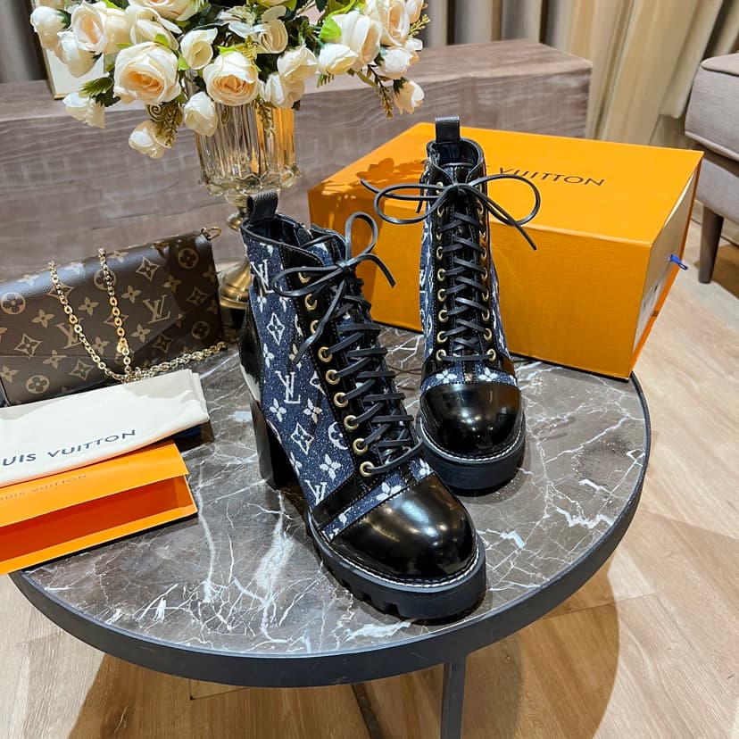 Louis Vuitton Women's Star Trail Ankle Boot Blue For Women LV
