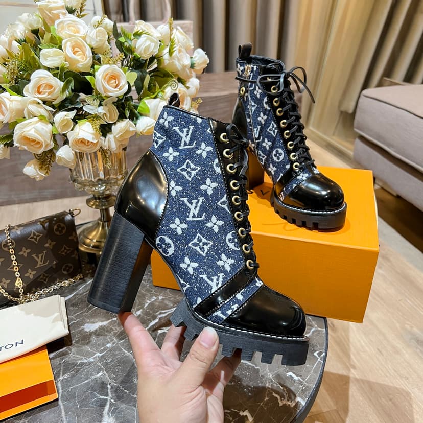 Louis Vuitton Women's Star Trail Ankle Boot Blue For Women LV