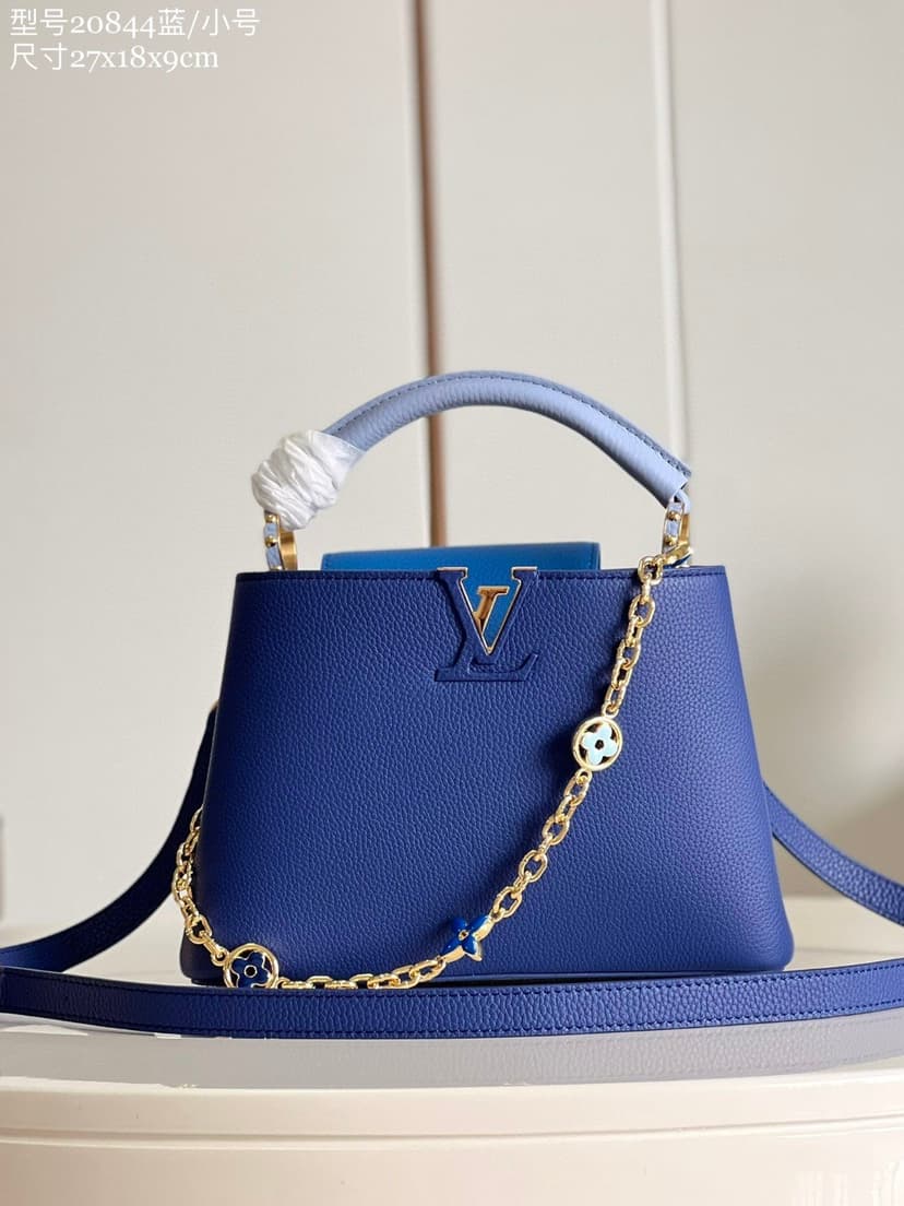 Louis Vuitton Capucines BB Blue For Women, Women’s Handbags, Shoulder Bags And Crossbody Bags 10.6in/27cm LV