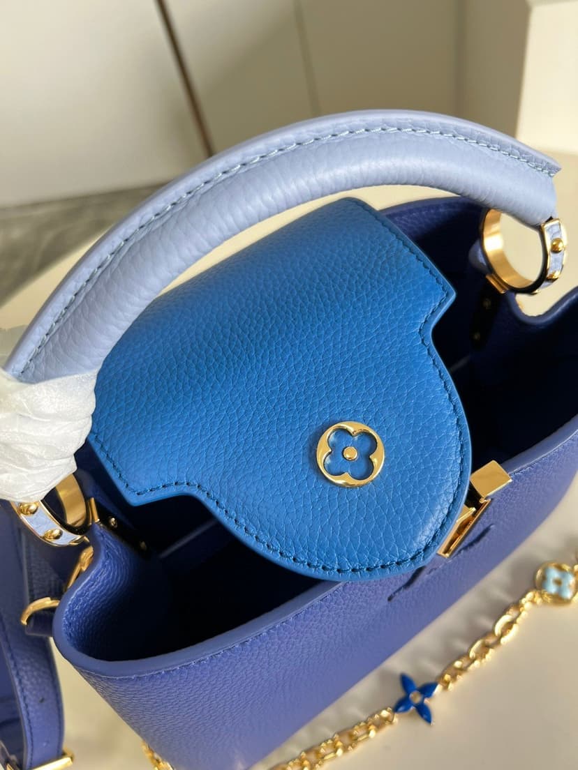 Louis Vuitton Capucines BB Blue For Women, Women’s Handbags, Shoulder Bags And Crossbody Bags 10.6in/27cm LV