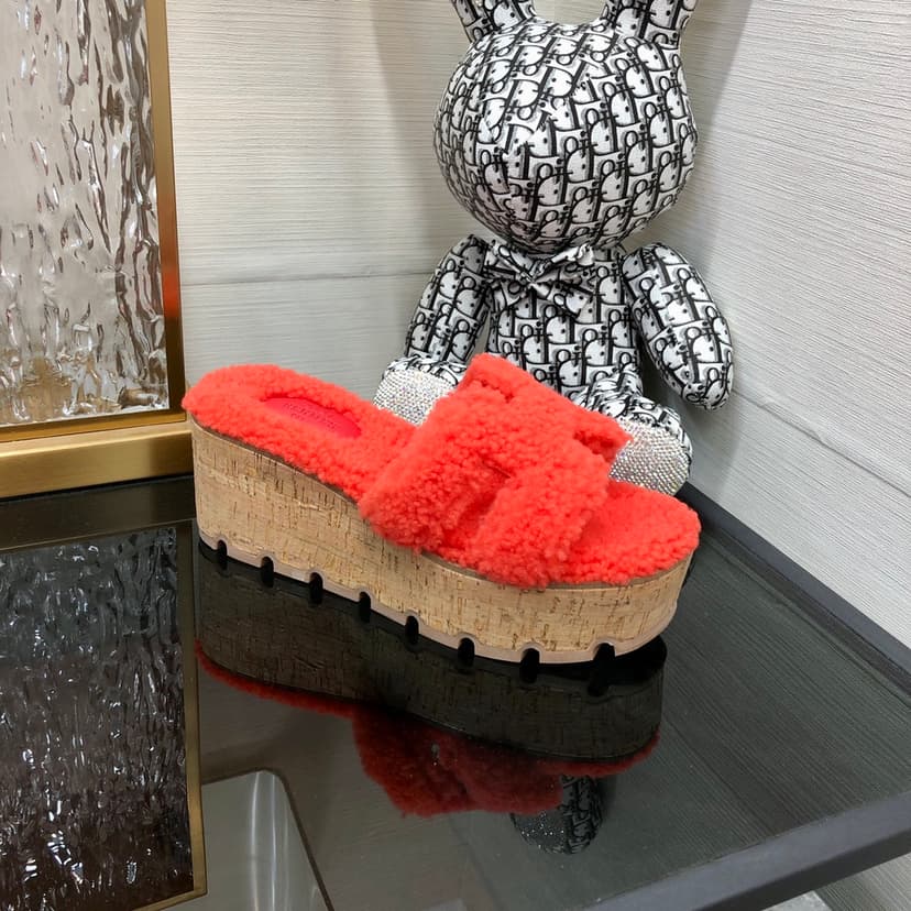 Hermes Figari Sandal Red For Women