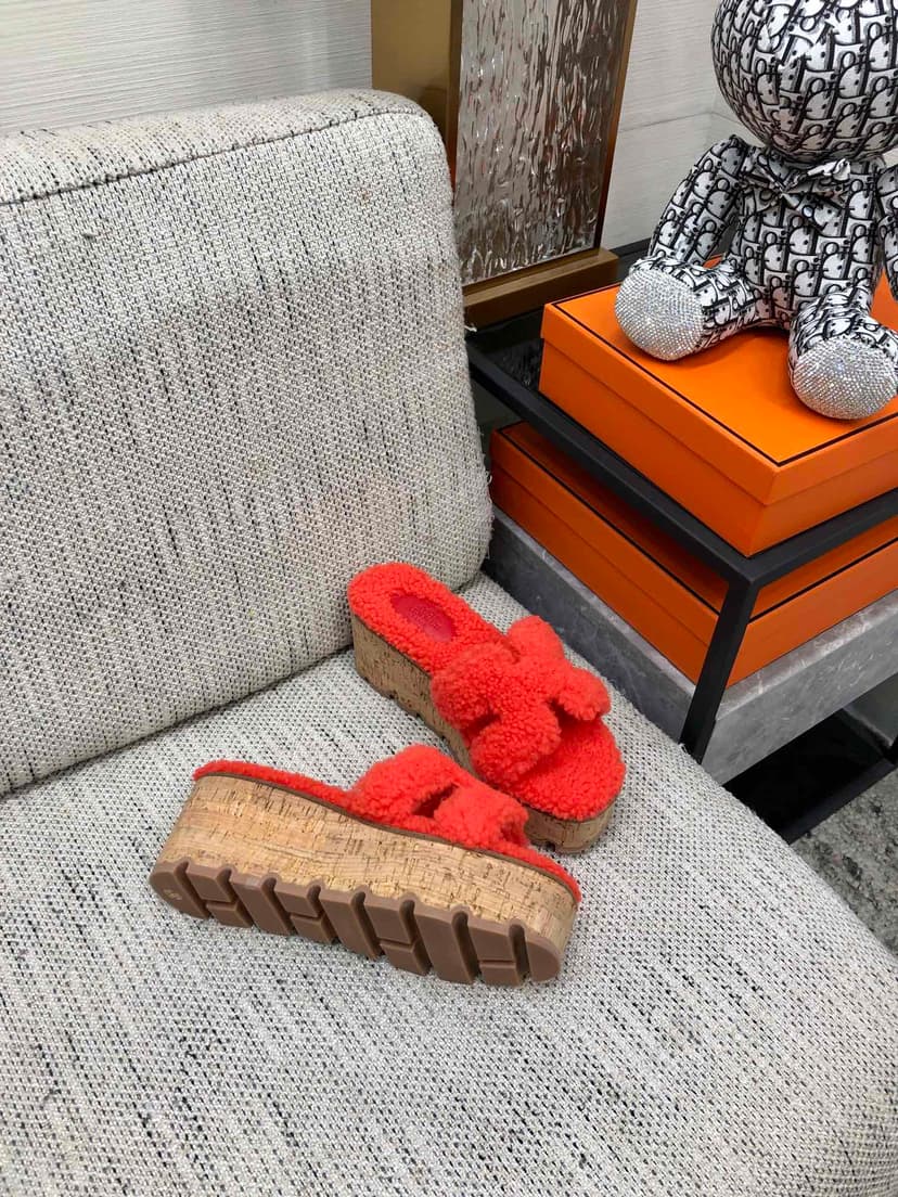 Hermes Figari Sandal Red For Women