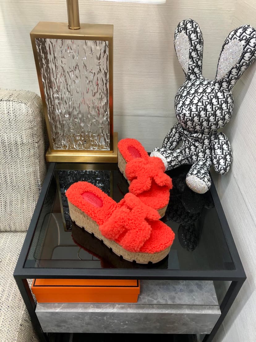 Hermes Figari Sandal Red For Women