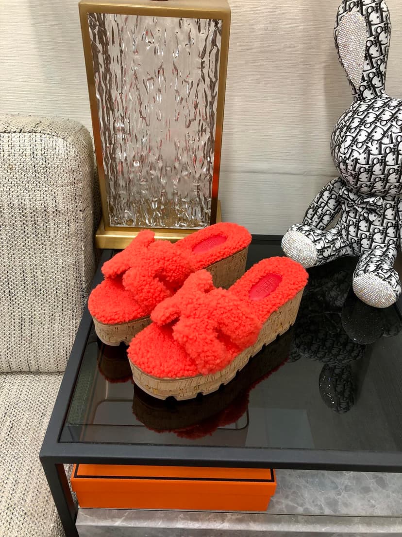 Hermes Figari Sandal Red For Women
