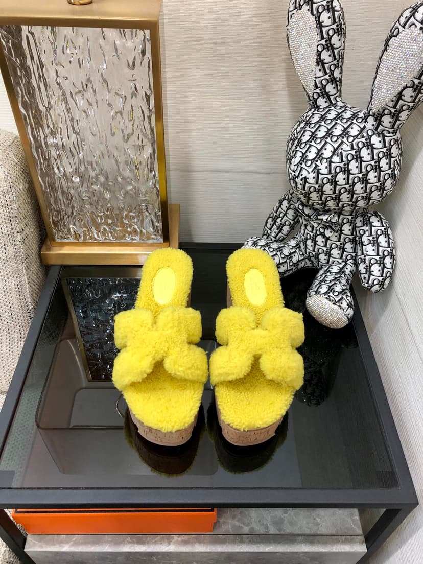 Hermes Figari Sandal Yellow For Women