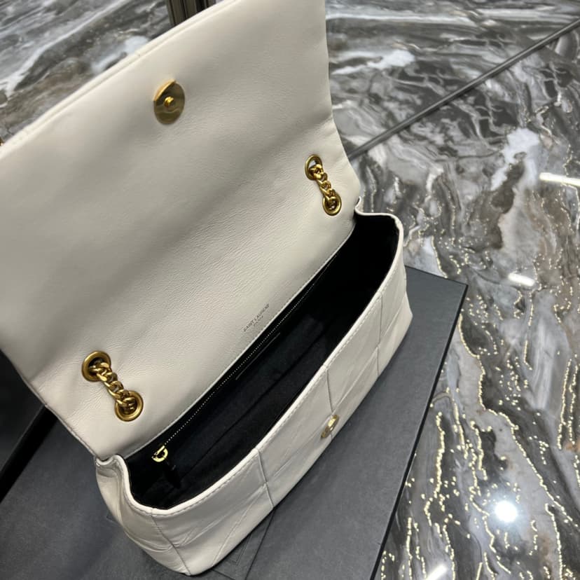 [True-to-ORIGINAL] Saint Laurent Jamie Medium Chain Bag White For Women 9.8in/25cm