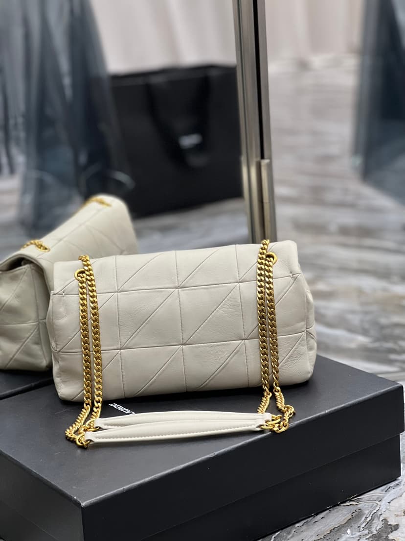 [True-to-ORIGINAL] Saint Laurent Jamie Medium Chain Bag White For Women 9.8in/25cm