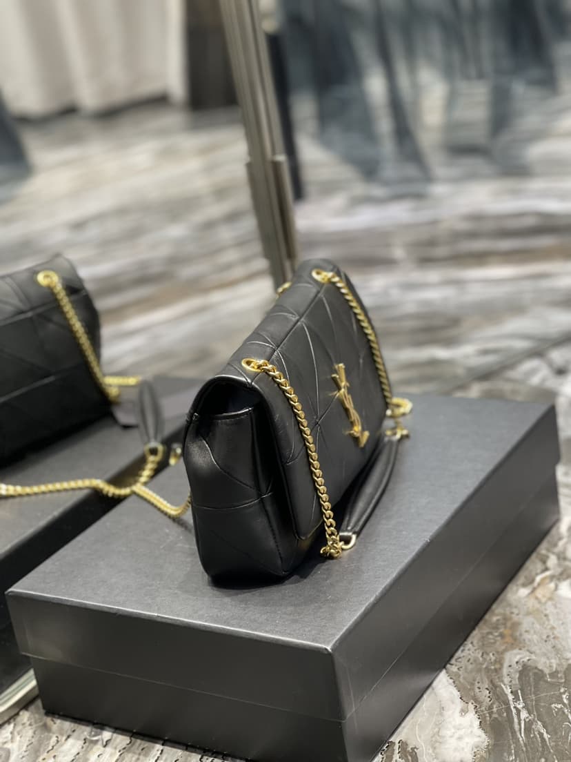 [True-to-ORIGINAL] Saint Laurent Jamie Medium Chain Bag Black For Women 9.8in/25cm