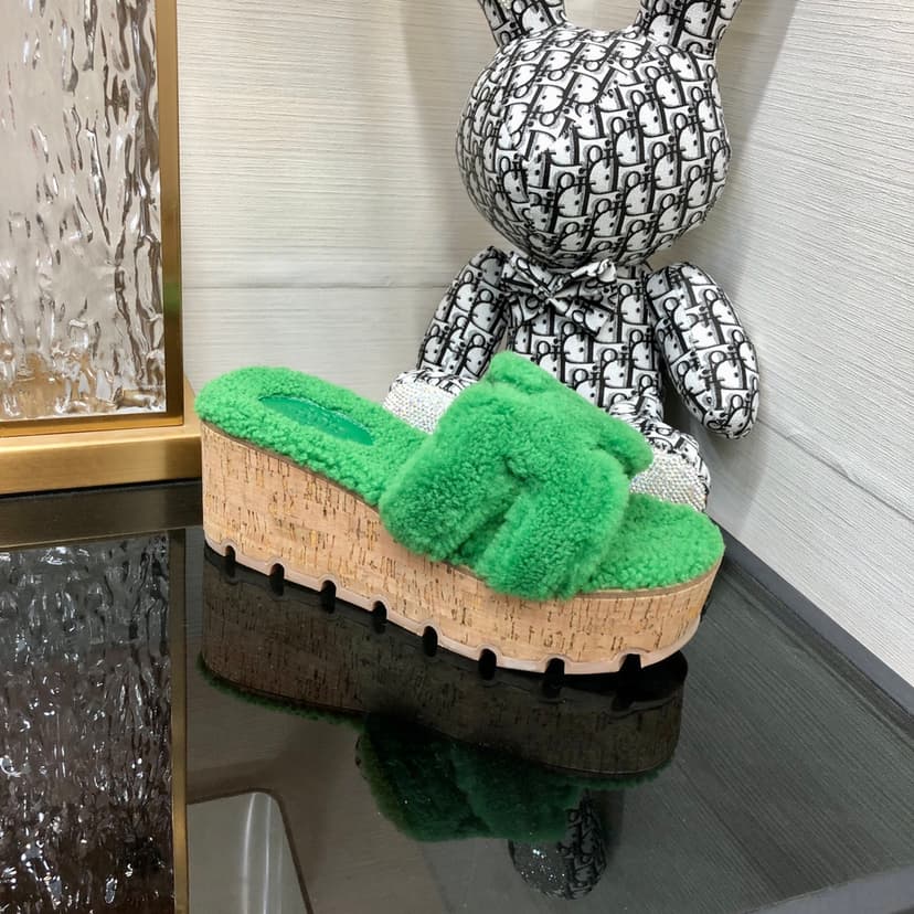 Hermes Figari Sandal Green For Women