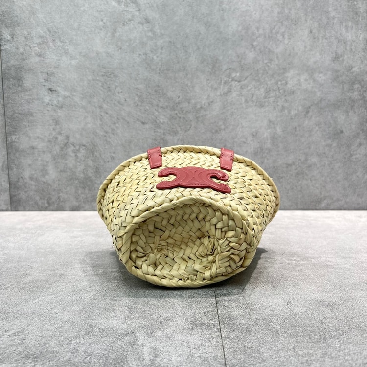 Celine Teen Triomphe Classic Pannier Tote Dark Pink