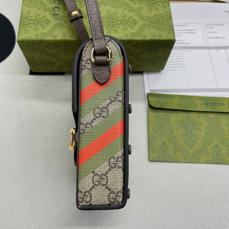 Gucci Horsebit 1955 Mini Bag Beige And Ebony 625615 UQHFG 8679