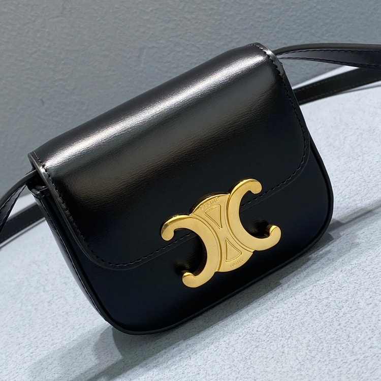 Celine Teen Triomphe Bag Black 188423BF4.38NO